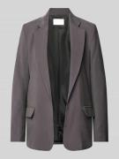 Blazer in effen design met paspelzakken