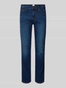 Straight fit jeans met labelpatch, model 'TRAMPER'