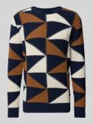 Gebreide pullover met all-over motief