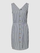 Mini-jurk van viscose met V-hals, model 'BUMPY'
