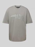 Oversized T-shirt met labelprint, model 'GILFORD'