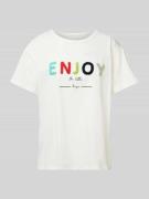 T-shirt met statementprint, model 'Edda'