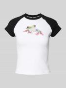 T-shirt met raglanmouwen, model 'POND LIFE'