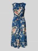 Midi-jurk met knoopdetail, model 'TESSANNE'