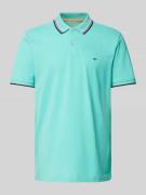 Regular fit poloshirt met contraststrepen