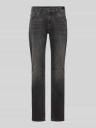 Slim fit jeans met labeldetail