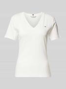 Slim fit T-shirt met logostitching, model 'CODY'