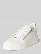 Sneakers van leer met labeldetail, model 'ZIPPER'