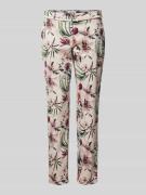 Slim fit broek met riem