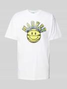 T-shirt met ronde hals, model 'SMILEY'
