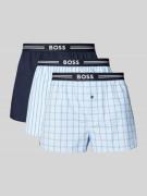 Boxershort met elastische band met label in een set van 3 stuks