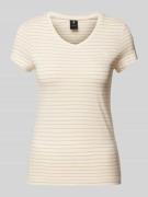 Slim fit T-shirt met streepmotief