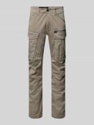 Regular tapered fit cargobroek met stretch, model 'Rovic'