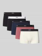 Boxershort met elastische band met label in een set van 5 stuks