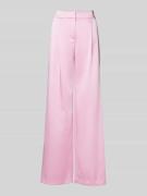 Wide leg stoffen broek met bandplooien