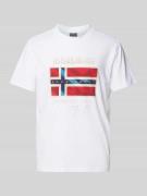 T-shirt met ronde hals, model 'BIG FLAG'