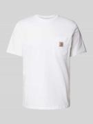 T-shirt met labelpatch, model 'POCKET'