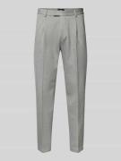 Tapered fit pantalon met persplooien, model 'SALTO'