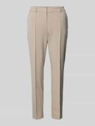 Tapered fit pantalon met vaste bandplooien