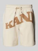 Sweatshorts met labeldetail