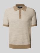 Regular fit poloshirt met ribboorden