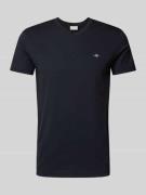 Regular fit T-shirt met labelstitching