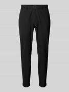 Tapered fit stoffen broek met ceintuurlussen, model 'CIBODO'