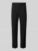 Tapered fit stoffen broek met achterzakken