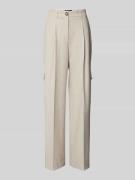 Wide leg stoffen broek met bandplooien