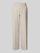 Wide leg stoffen broek met persplooien