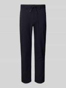 Tapered fit stoffen broek met tunnelkoord