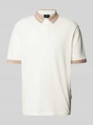 Regular fit poloshirt met contraststrepen