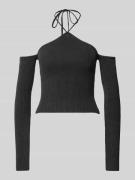 Gebreide pullover met halter