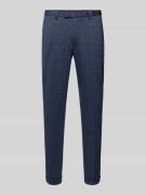 Slim fit stoffen broek met riemlussen