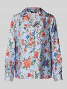 Zijden blouse met reverskraag, model 'ONCIA'
