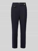 Slim fit stoffen broek met persplooien, model 'INEZ'