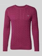 Gebreide pullover met kabelpatroon