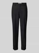 Straight leg pantalon met bandplooien