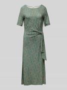 Midi-jurk met knoopdetail