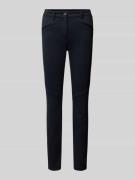 Slim fit broek met siernaden