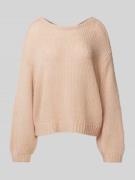 Gebreide pullover met extra brede schouders, model 'Fobain'