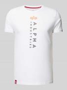 T-shirt met labelprint