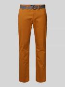 Slim fit chino met riem