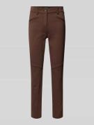 Slim fit broek met siernaden