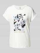 T-shirt met motief- en statementprint, model 'MARICA'