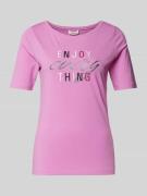 T-shirt met statementprint, model 'Enjoy'