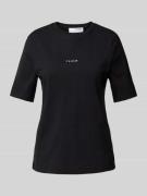 T-shirt met labelstitching, model 'SIGNE-HANKIE'