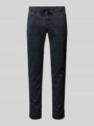 Slim fit stoffen broek met tunnelkoord