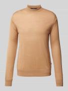 Wollen pullover met opstaande kraag, model 'Nando'