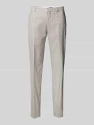 Slim fit pantalon met achterzakken, model 'las'